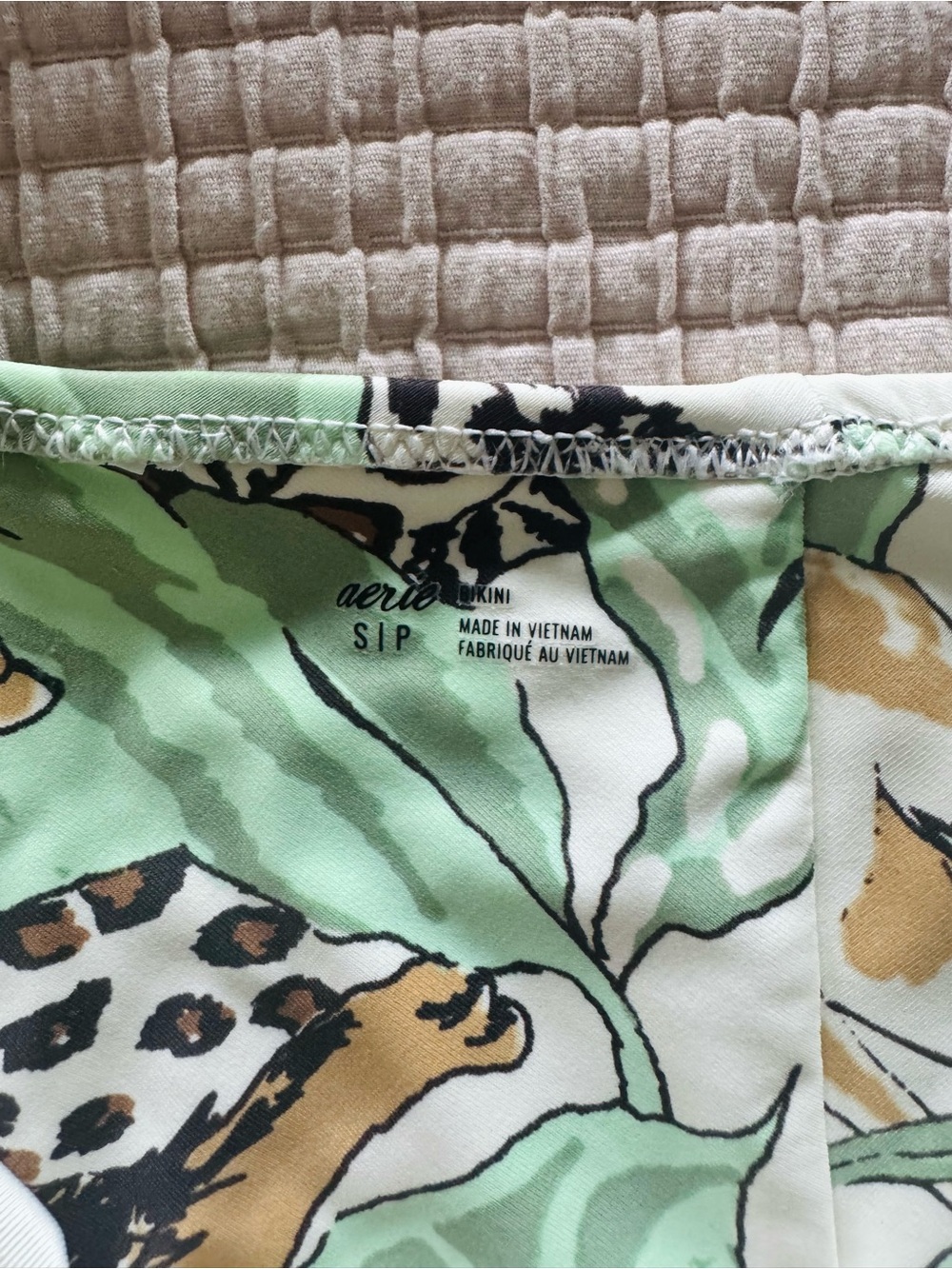 Aerie Animal Print Bikini Set - Green/White/Leopard (Small) - Picture 8 of 8